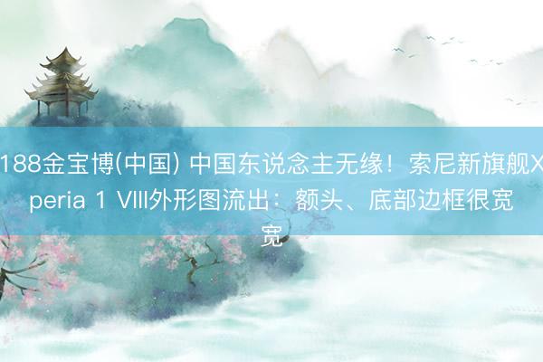 188金宝博(中国) 中国东说念主无缘!索尼新旗舰Xperia 1 VIII外形图流出:额头、底部边框很宽